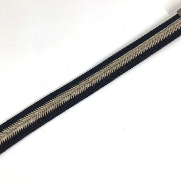 BVLGARI logo Accessories Buckle Belt for Bottoms belt Leather/Canvas Navy/Beige main image 15